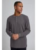 BLEND Langarmshirt BHNOBLE Tee - 20712117  Langarmshirt mit kleiner Knopfleiste in Grau