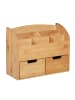 relaxdays Schreibtischorganizer in Natur - (B)33x (H)26 x (T)13,5 cm