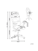 Beliani Bürostuhl ALLY in Rot/Grau/Weiß - (W) 50 x (H) 119 x (L) 68 cm