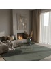 KADIMA DESIGN Teppich Kurzflor Uni-Look Polyester Wohnzimmer waschbar in Grün
