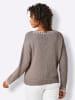 creation L Leinen-Baumwoll-Pullover in taupe