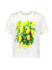 CARTOON Kurzarm-Shirt mit Rundhalsausschnitt in Patch Creme/Yellow