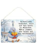 Mr. & Mrs. Panda Schild Taube Winter Pommes Design mit Spruch in Weiß