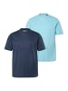 Men Plus Kurzarm T-Shirt in helles türkis