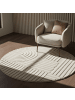 KADIMA DESIGN Teppich 3D Waschbar Skandinavischer Boho RIGI Strapazierfähig in Creme