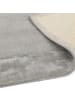 KADIMA DESIGN Teppich Wolle, Viskosebordüre, Einfarbig, Kurzflor, Wollteppich in Silber
