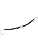 Adeliás Damen Armband aus Leder mit Zirkonia 20 cm in schwarz