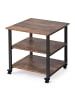 relaxdays Druckertisch in Braun/ Schwarz - (B)50 x (H)53 x (T)50 cm