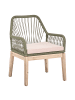 Beliani 2er-Set Esszimmerstuhl OLBIA in Grün/Braun/Beige