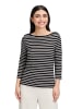 Betty Barclay Ringelshirt mit U-Boot-Ausschnitt in Schwarz/Beige
