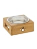 relaxdays Hundenapf in Silber/ Natur - 400 ml