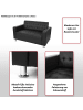 MCW 2er Sofa Pori, Schwarz