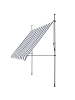 pro.tec Klemmmarkise in Dunkelblau Weiß (B)150cm