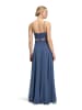 Vera Mont Abendkleid mit Spitze in Blue Stone