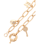 faina Women Chain Link Bracelet With Charms in Rose Gold