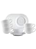 Ritzenhoff & Breker 6er Set Kaffeetassen mit Untertassen Sofia in Weiß 220 ml in weiß