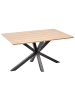 Beliani Esszimmertisch SPECTRA in Braun/Schwarz - (W) 90 x (H) 76 x (L) 140 cm