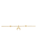 Elli Halskette 925 Sterling Silber Astro, Halbmond, Kugel in Gold