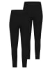 Stitch & Soul 2er-SET Rippenstrick Leggings für gemütliche Outfits in Schwarz-Schwarz
