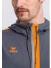 erima Squad Trainingsjacke mit Kapuze in slate grey/monument grey/new orange