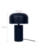 relaxdays Tischlampe "Pilz" in Schwarz - (H)40 x Ø25 cm