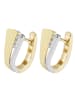 Adeliás Damen Ohrringe – Ohrstecker aus 333 Gold mit Zirkonia in weiß