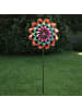 MARELIDA XXL Doppel Windrad bunt Windspiel H: 1,83cm in bunt