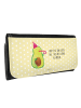 Mr. & Mrs. Panda Damen Portemonnaie Avocado Feier mit Spruch in Gelb Pastell