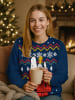Snoopy Peanuts Snoopy Winterpullover Winter Strick Pullover Ugly Sweater in blau