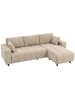 HOMCOM Ecksofa-242L x 156B x 87H cm-Beige
