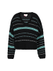 IZIA Women Sweater in black aqua