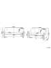 Beliani 2-tlg Sitzgruppe GINNERUP in Beige/Braun