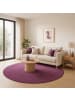Snapstyle Velours-Teppich Joy Rund in lila