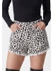 faina Women Shorts in White Leopard