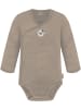 Normani Outdoor Sports 3er Pack Baby Merino Langarm Wickelbody in Blau/Grau/Beige