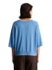 Marc O'Polo DENIM Kurzarm-Pullover relaxed in Flaxflower Blue