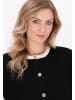 DreiMaster Women Cardigan in black offwhite