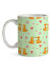 Mr. & Mrs. Panda Kaffeetasse Füchse Liebe ohne Spruch in Grün