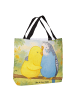 Mr. & Mrs. Panda Tasche Wellensittich Liebe Design ohne Spruch in Weiß