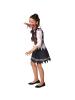 tectake Dreiteiliges, schauriges Schulmädchen-Outfit, schwarz/rot/weiß