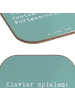 Mr. & Mrs. Panda Holz Untersetzer Spruch Klavier Tasten mit Spruch in Meeresbrise