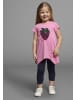 Kidsworld Shirt & Leggings in pink/marine