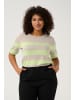 KAFFE curve Strickpullover KClizzy Regular fit in Lettuce/FeatherG. Bold Stripe