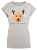 F4NT4STIC T-Shirt Red Nose Weihnachten in grau meliert
