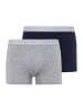 Hanro Retroshorts Cotton Essentials in light melange/deep navy