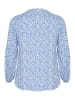 KAFFE curve Langarm-Bluse KCmahlena in Blue/Chalk Graphic Print