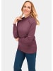GOLDNER Pullover Pflegeleichter Pullover mit Stehbundkragen in cassis