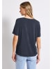 Street One Silk-Look Shirt mit Wording in Blau