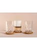 LEONARDO 3er Set Latte Macchiato-Set mit Untersetzer Gocce in 390 ml in transparent