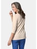 GOLDNER Kurzgröße:  Kombifreundliches Shirt mit ¾ Arm in cremeweiß
